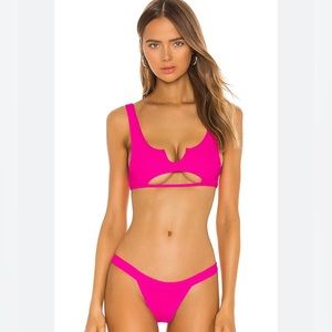 Frankie’s Bikini Neon Pink Cole top and Bottoms